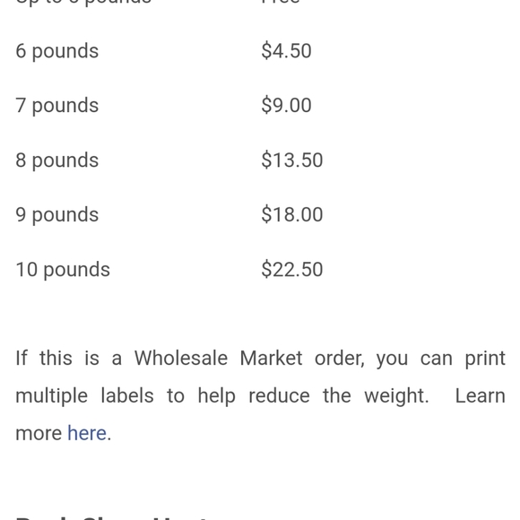Purchase Extra Shipping Label for Purchases over 5lbs - Picture 2 of 2